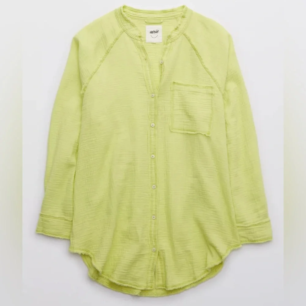 Aerie Pool to Party Swim Cover Up in Mint Colorway Women’s Oversized Top - Picture 2 of 5